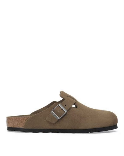 Birkenstock - Boston SF Suede Leather Sandal - Dark Tea Tonal